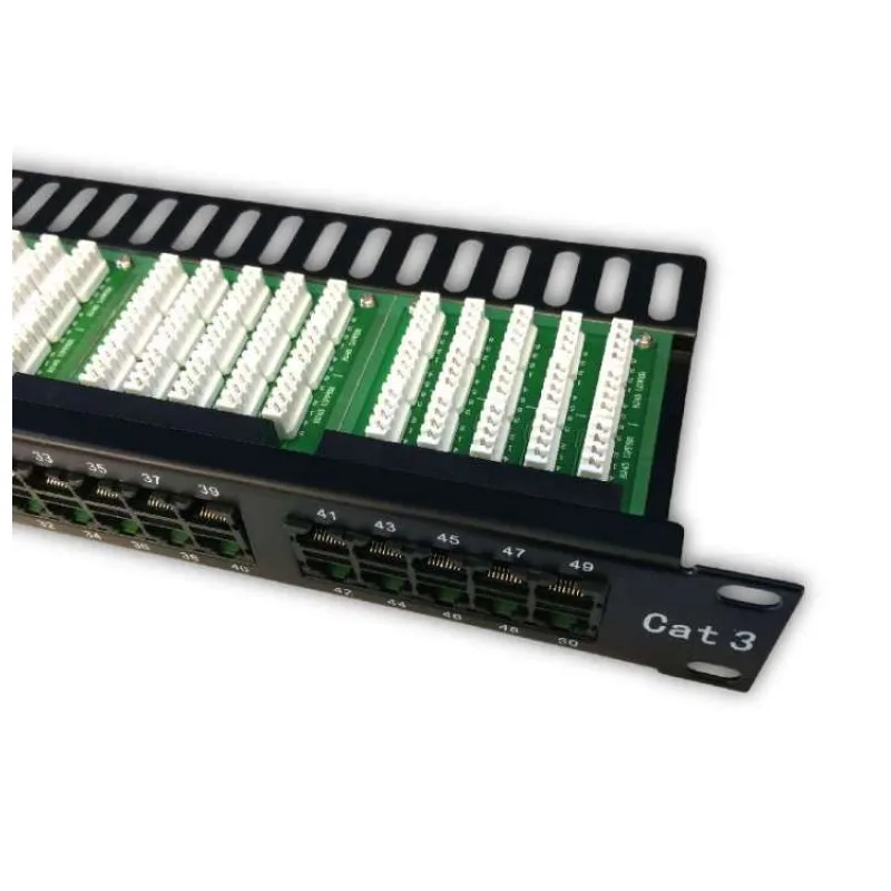 DATACOM Patch panel ISDN 50p.1U Integrovaný BLACK, 19" (3501)
