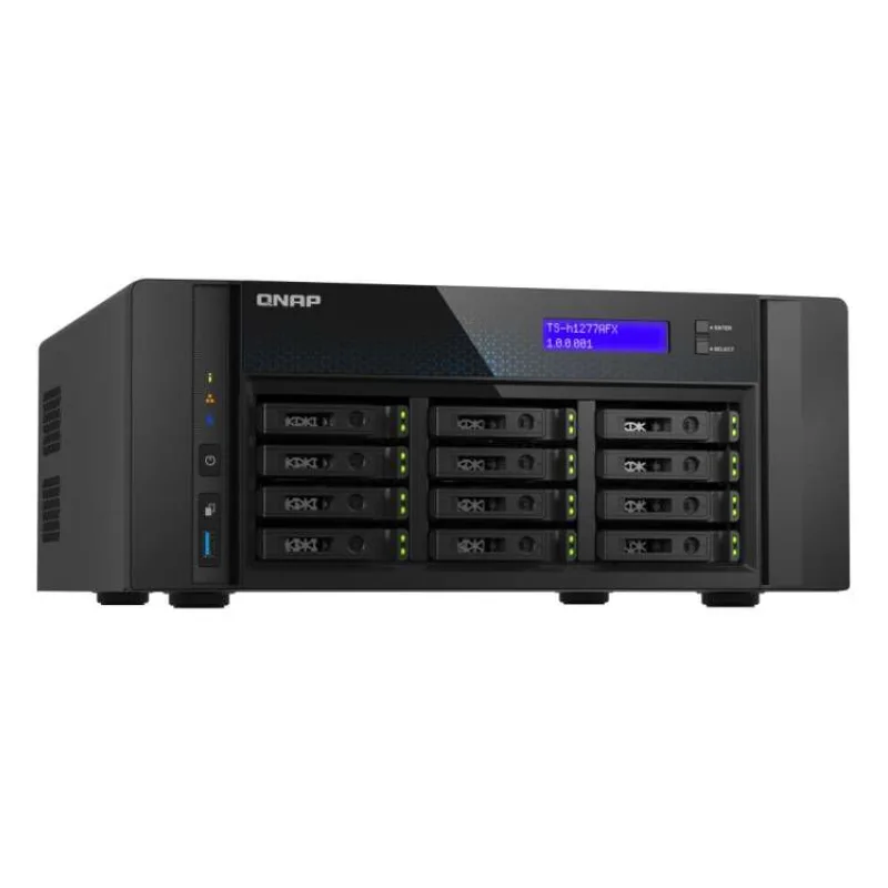 QNAP TS-h1277AFX-R7-32G (Ryzen 7 5,5 GHz, ZFS, 32 GB DDR5 ECC RAM, 12 x 2,5" SATA, 2 x 2,5 GbE, 2 x 10 GbE) (TS-h1277AFX-R7-32G)
