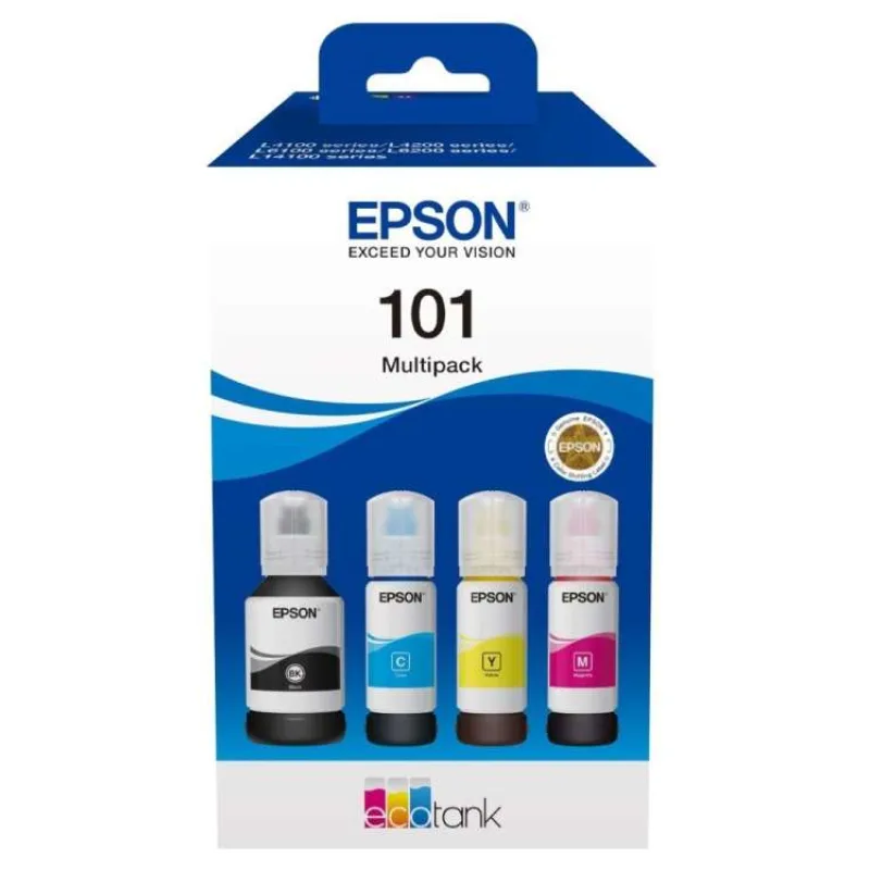 Epson inkoustová náplň/ T03V64A/ 101 EcoTank/ L6160/ L6170/ L6190/ L4150/ L4160/ 4-colour Mulitpack (C13T03V64A)