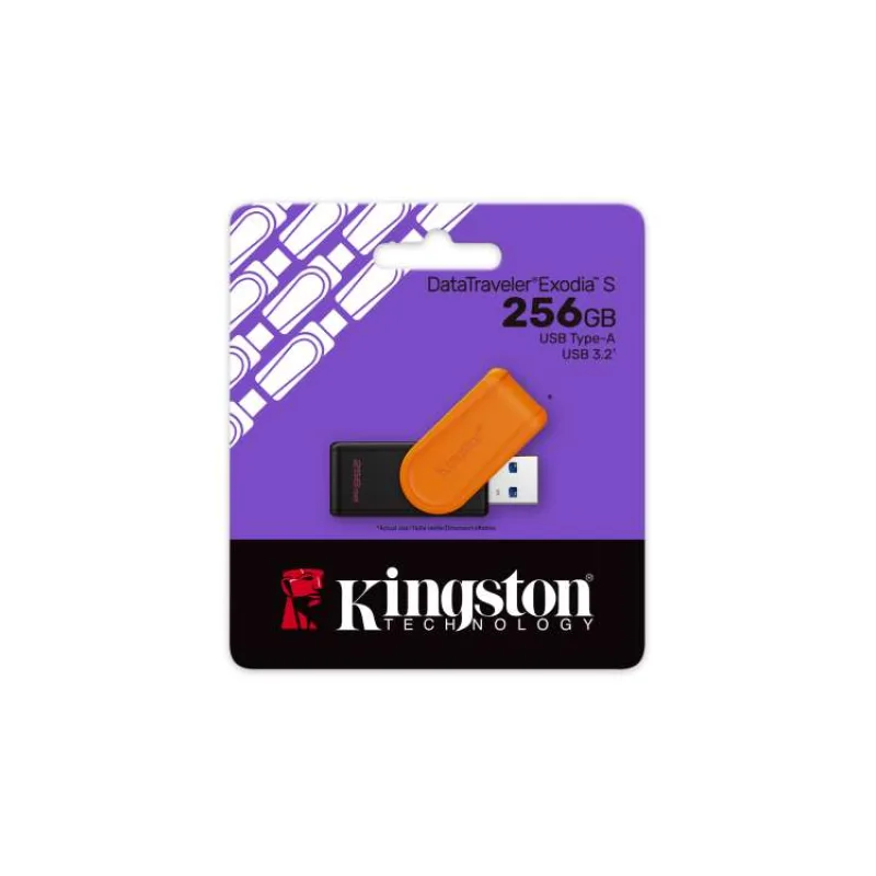 DataTraveler Exodia S/256GB/USB 3.2/USB-A/Oranžová (DTXS/256GB)