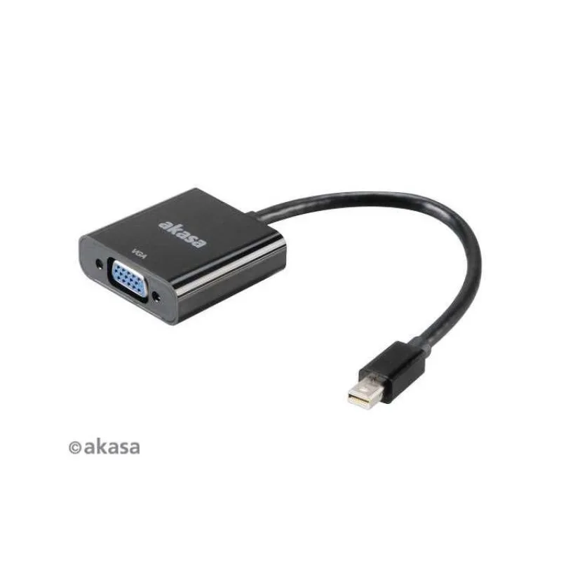 AKASA - adaptér miniDP na VGA - 20 cm (AK-CBDP07-20BK)
