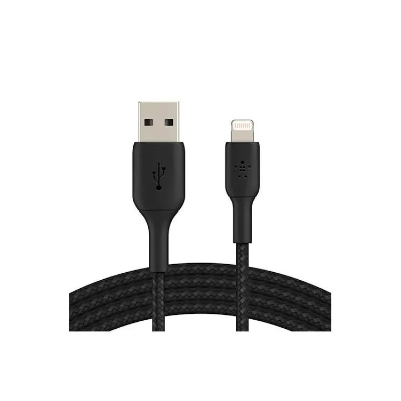 Belkin kábel Boost Charge Braided USB to Lightning 1m - Black (CAA002bt1MBK)
