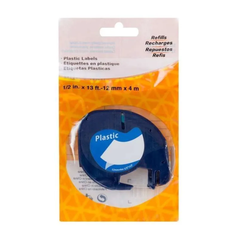 PRINTLINE kompatibilní páska s DYMO 59423, 12mm, 4m, černý tisk/žlutý podklad, LetraTag, plastová (PLTD100)