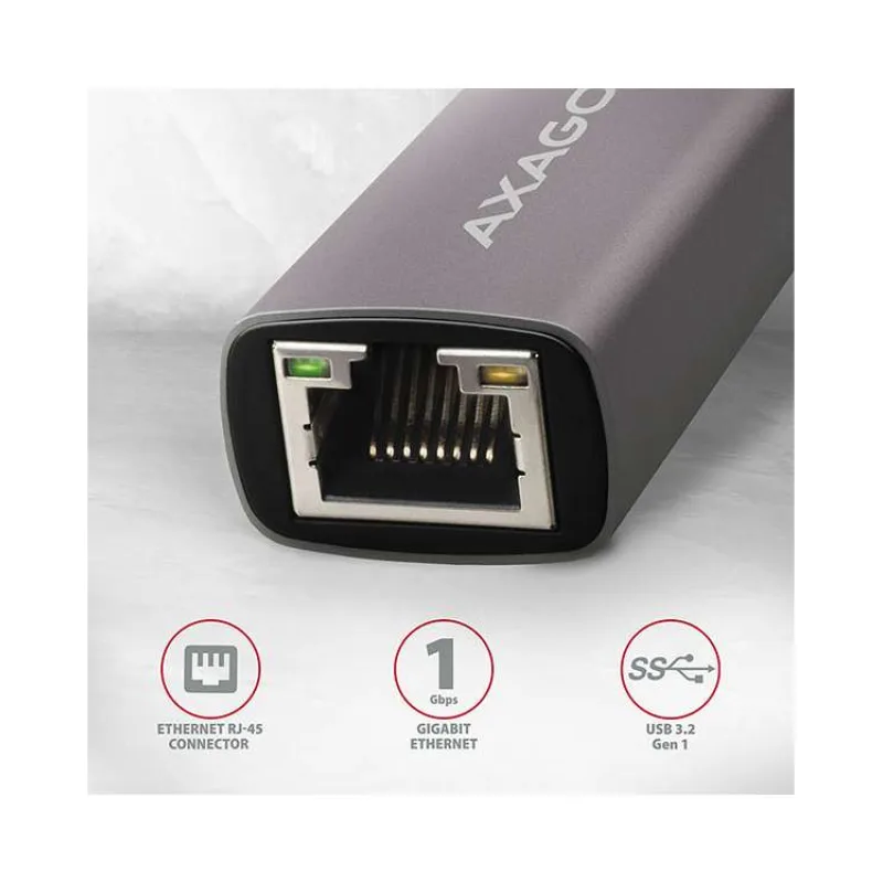 AXAGON adaptér USB-C na GLAN(RJ-45) / ADE-TRC / USB 3.2 Gen1 / hliníkové tělo / 15cm (ADE-TRC)