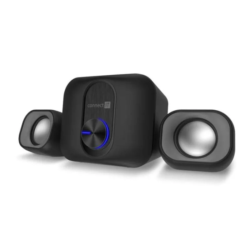 CONNECT IT Rumble PRO PC reproduktory 2.1,11W, 3,5mm jack + USB napájení, ČERNÉ (CSP-2100-BK)