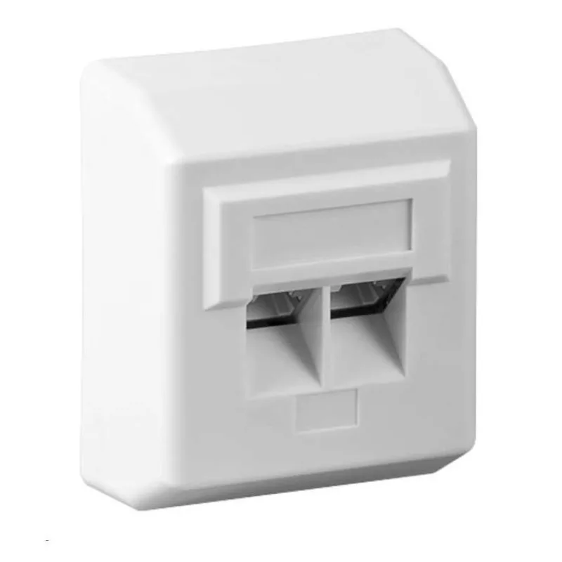 PREMIUMCORD Zásuvka 2xRJ45 pre sadrokartón, UTP Cat5e (szrjz-1)