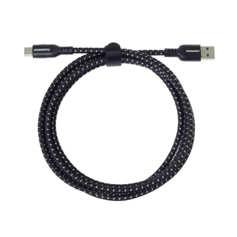 PremiumCord kábel USB-C - USB 3.0 A (USB 3.2 gen1, 3A, 5Gbit/s) bavlnený oplet a hliníkové konektory 1m (ku31cx1)