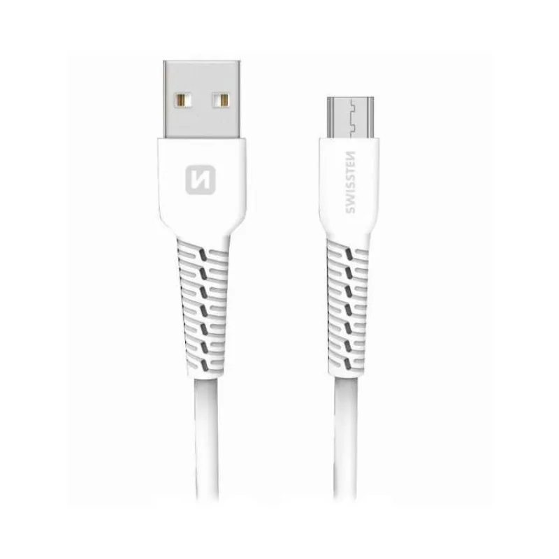 Swissten Data Cable Textile USB / Micro USB 1.2 m, white (71504300ECO)