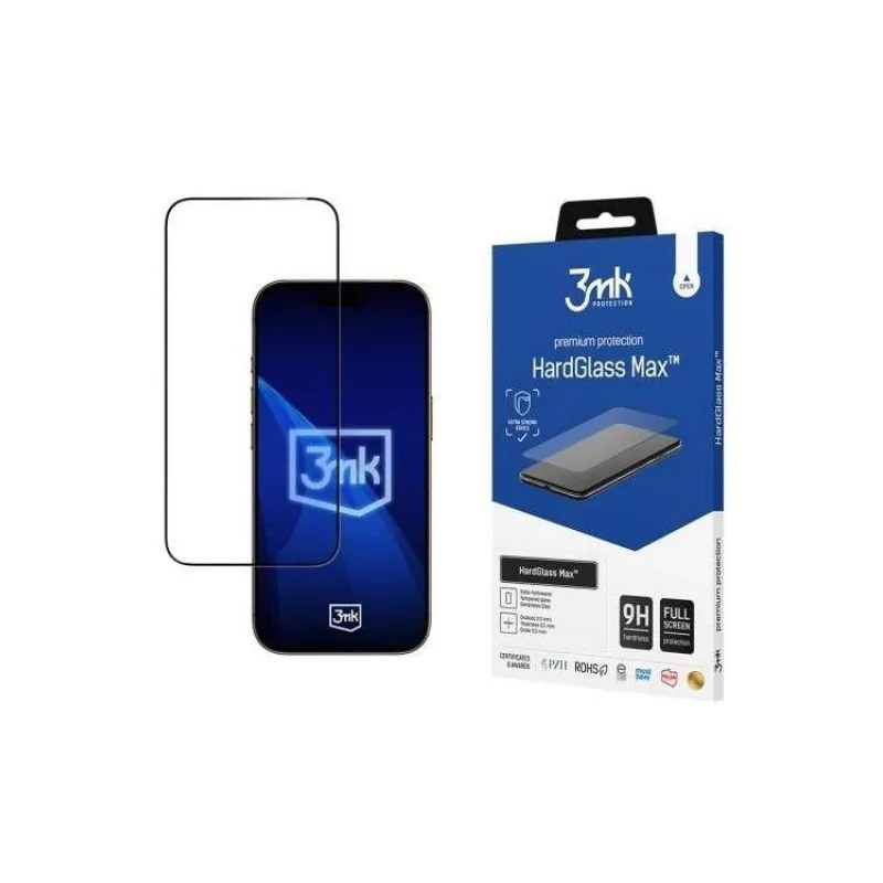 3mk tvrzené sklo HardGlass Max Black pro Apple iPhone 17 Pro Max (5903108679930)