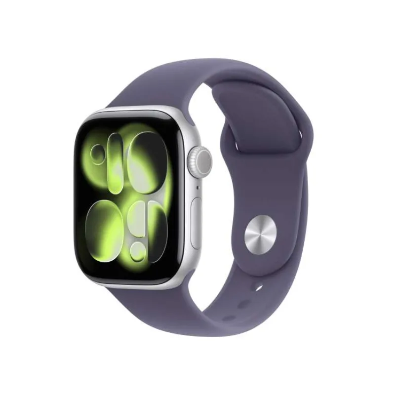 Apple Watch Series 11 GPS + Cellular 42mm Strieborný hliník s hmlovo fialovým športovým remienkom - S/M (MF8H4WF/A)