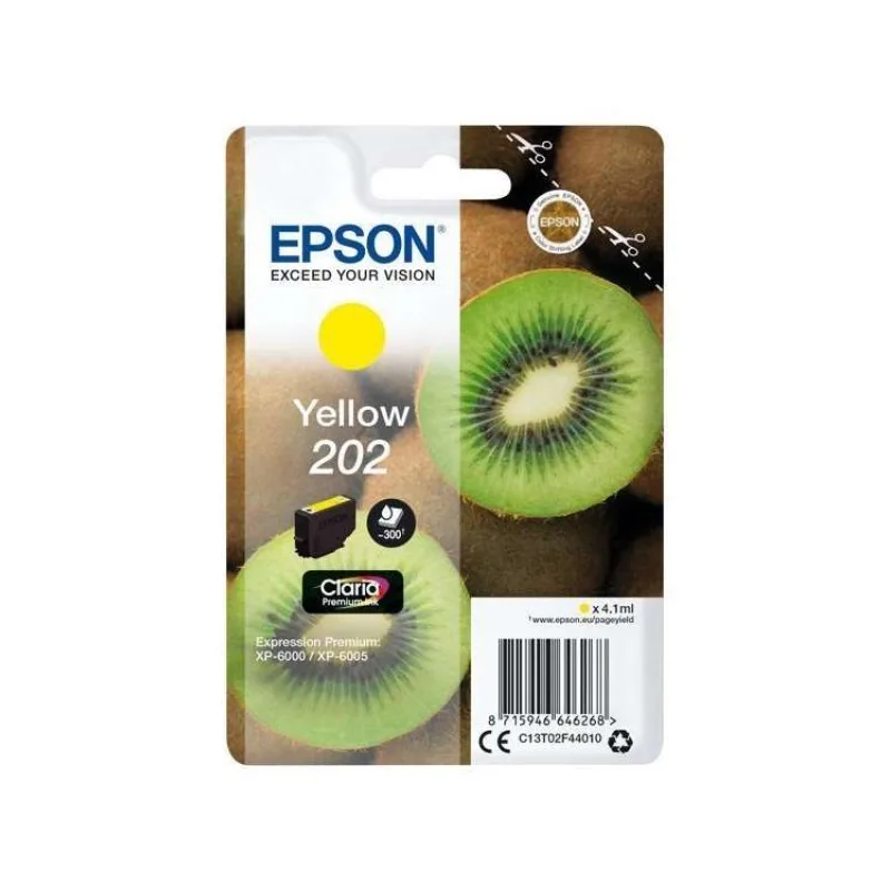 Atramentová tyčinka EPSON Singlepack "Kiwi" Yellow 202 Claria Premium Ink 4,1 ml (C13T02F44010)