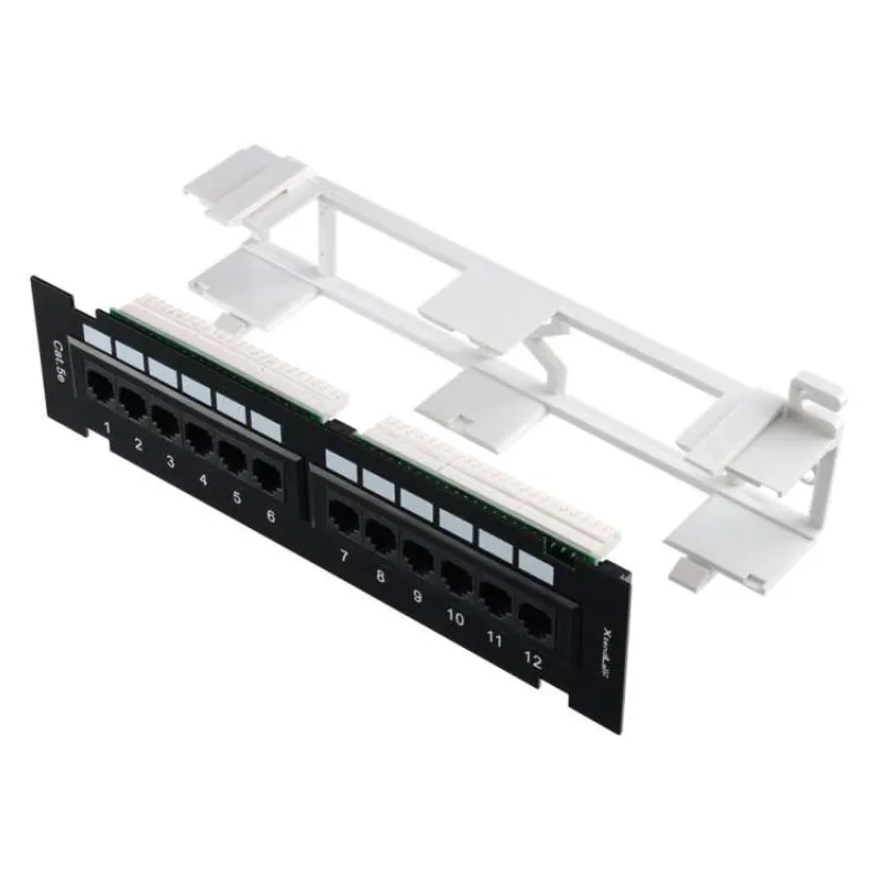 XtendLan Patch panel na zeď, 12 portů, Cat5e (PPWM-12C5EU)