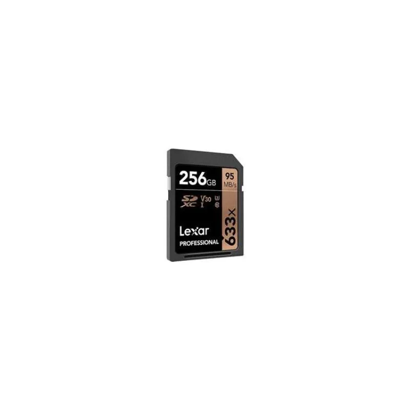 256GB Lexar® Professional 633x SDXC™ UHS-I cards, up to 95MB/s read 45MB/s write C10 V30 U3, Global (LSD256CB633)