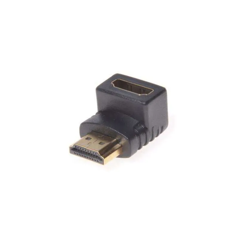 PremiumCord Adapter HDMI M/F zahnutý do pravého úhlu 90°, pozlacená (kphdma-5)