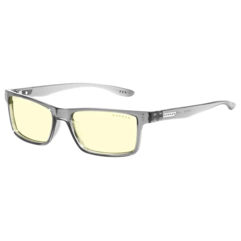 GUNNAR kancelářske/herní dioptrické brýle VERTEX READER GRAY CRYSTAL * jantárová skla * BLF 65 * dioptrie +1 (VER-06701-1.0)