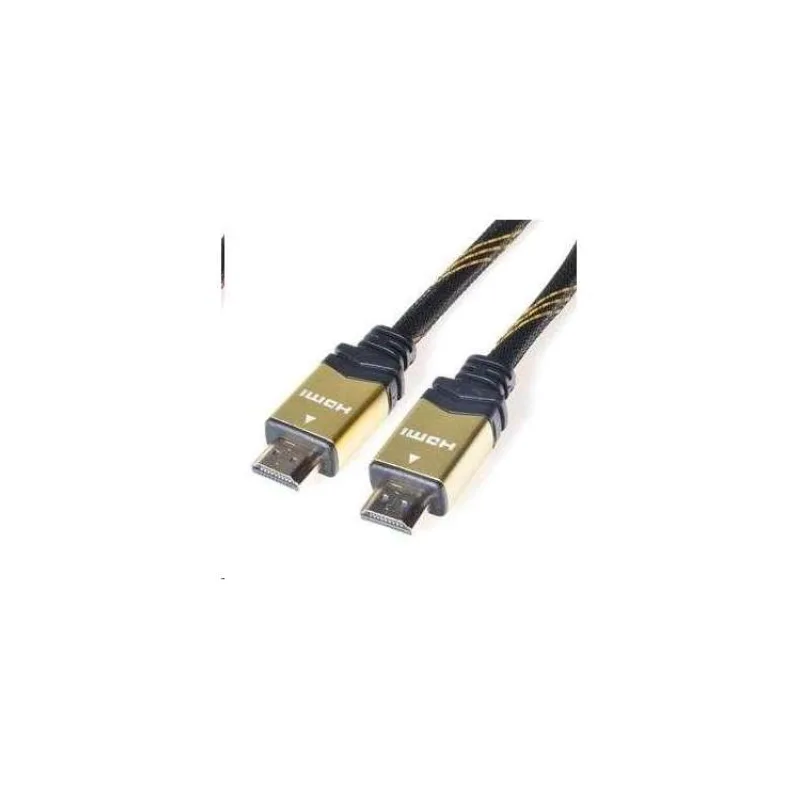 PremiumCord GOLD HDMI High Speed + Ethernet kabel, zlacené konektory, 1m (kphdmet1)