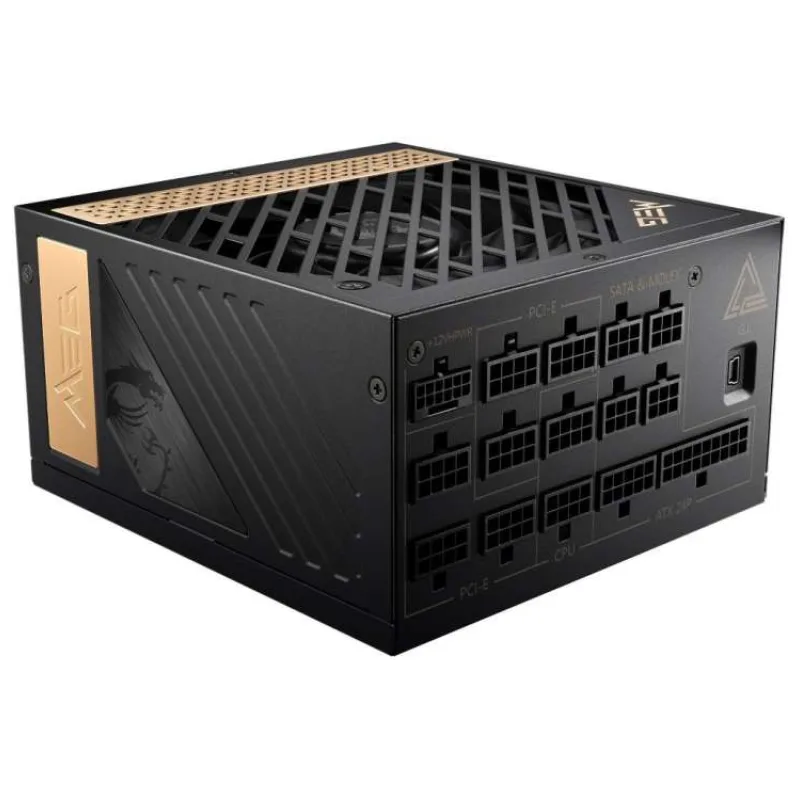 MSI zdroj MEG Ai1300P PCIE5/ 1300W/ ATX3.1/ akt. PFC/ 10 let záruka/ 120mm ventilátor/ modulární/ 80PLUS Platinum (306-7ZP4A11-CE0)