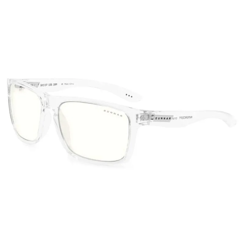 GUNNAR kancelářske/herní brýle INTERCEPT CRYSTAL * čírá skla * BLF 35 * GUNNAR focus (INT-07609)