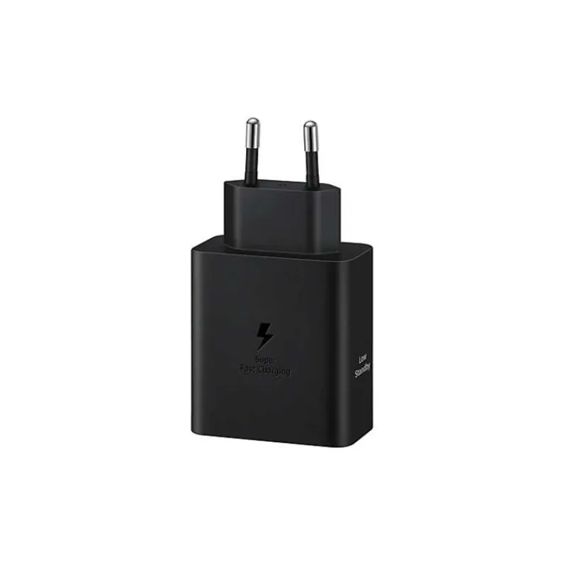Samsung Dual USB-C 50W Cestovní nabíječka + USB-C Datový Kabel Black (EP-T5020XBEGEU)