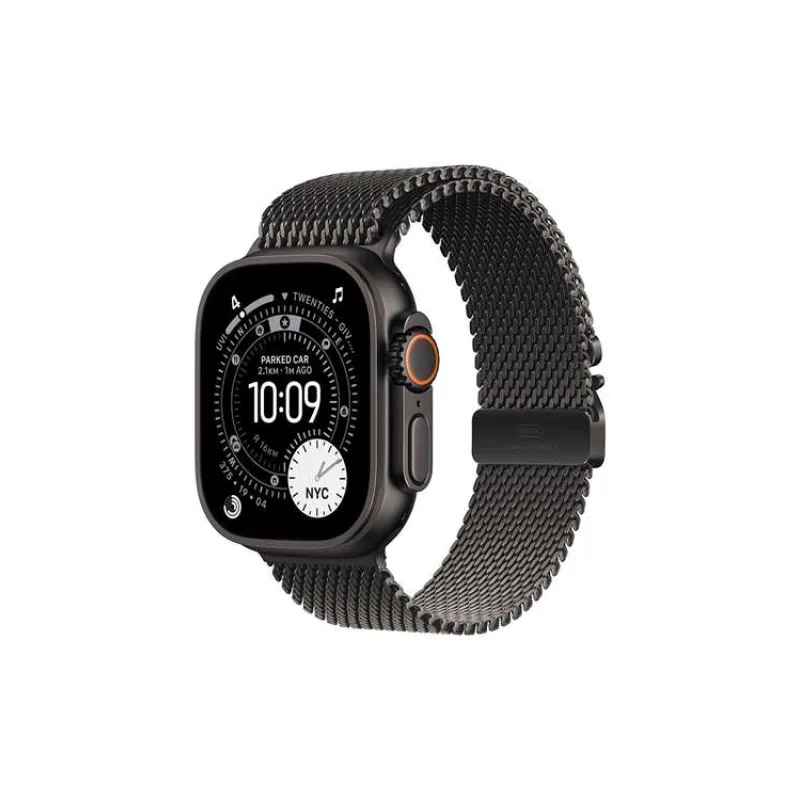 Apple Watch Ultra 3 GPS + Cellular 49mm Čierny titán s čiernym titánovým milánskym ťahom - L (MF1T4QC/A)