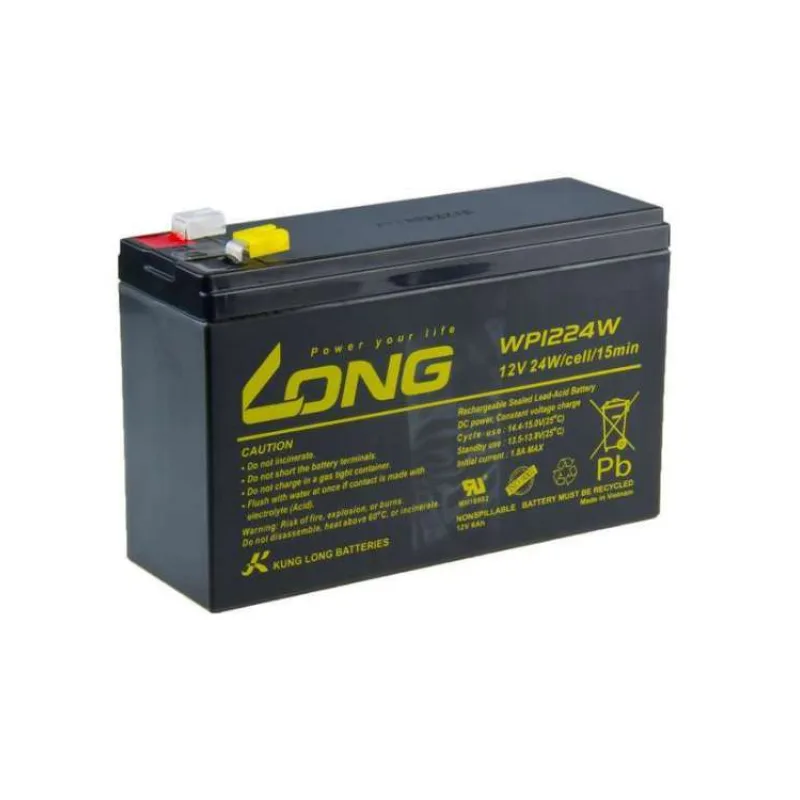LONG batéria 12V 6Ah F2 HighRate (WP1224W) (PBLO-12V006-F2AH)