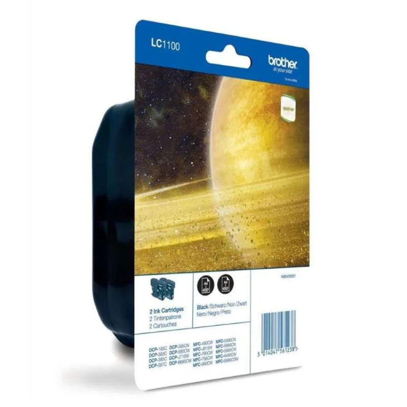 BROTHER inkoustová náplň LC-1100 BKBP2/ multipack/ 2x černá (LC1100BKBP2)
