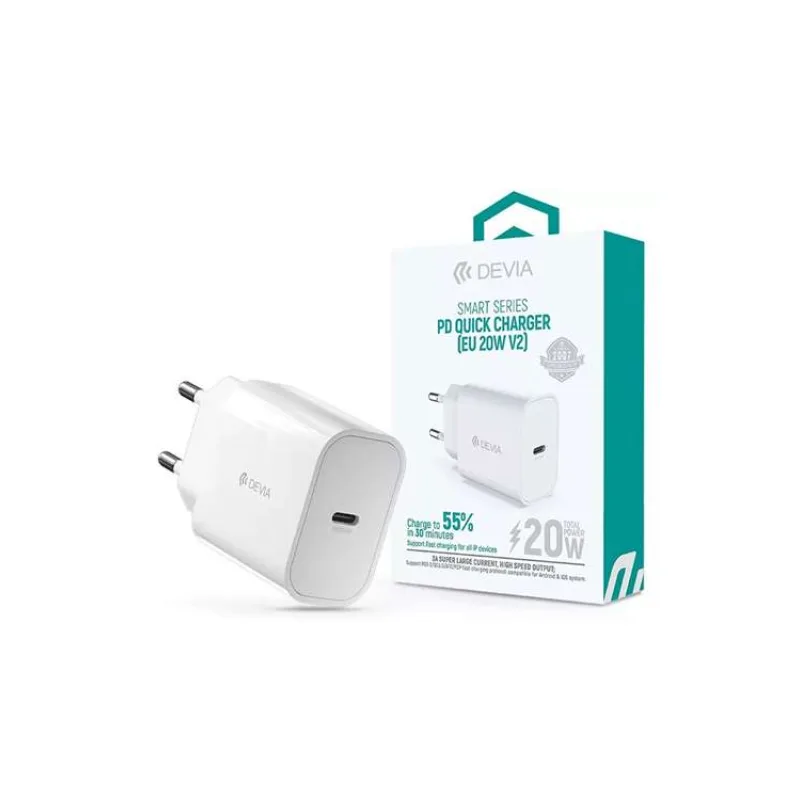 Devia sieťová nabíjačka Smart Series PD Quick Charger 20W - White (6938595383830)