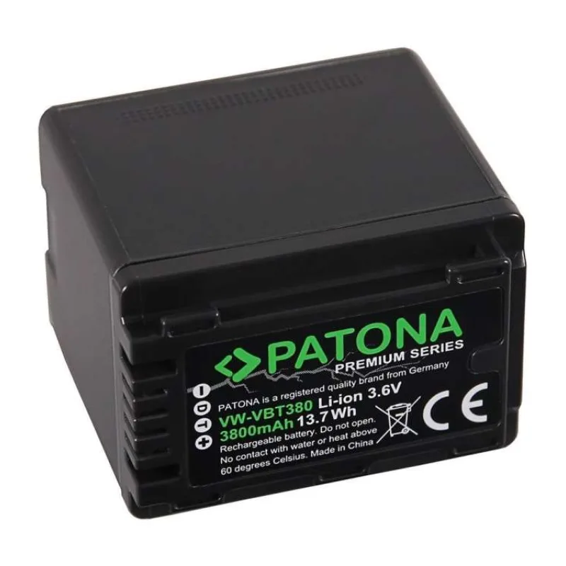 PATONA baterie pro digitální kameru Panasonic VW-VBT380 3800mAh Li-Ion Premium (PT1257)