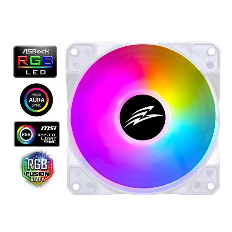EVOLVEO 12FMW ventilátor 120mm, ARGB, biely rám, master (RGBFAN12FMW)