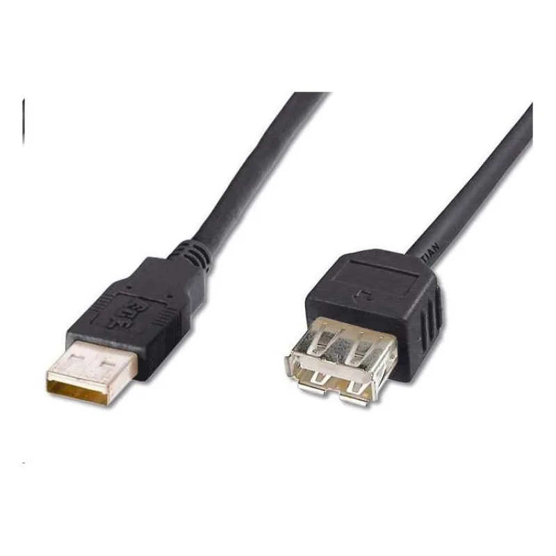 PremiumCord USB 2.0 kabel prodlužovací, A-A, 5m černá (kupaa5bk)
