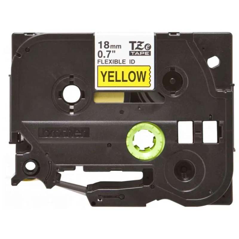 páska BROTHER TZFX641 čierne písmo, žltá páska FLEXIBLE ID Tape (18mm) (TZEFX641)