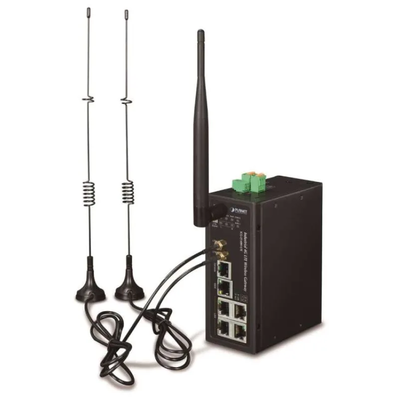 Planet IoT/M2M průmyslová brána, 1xWAN+3xLAN 1Gb, 2xLTE, WiFi ac, 3xCOM, I/O, DIN, IP30, -35/+75C, 9-36VDC (ICG-2510W-LTE-EU)