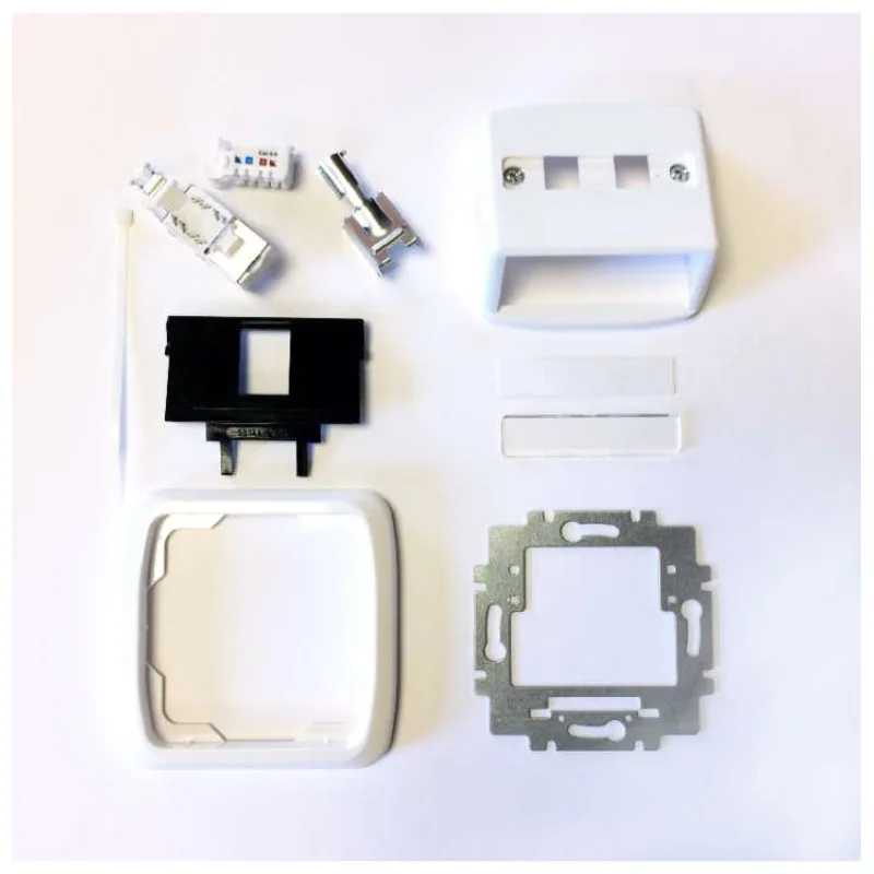 Jednozásuvka ABB TANGO 1xRJ45 cat6A STP biela (2396)