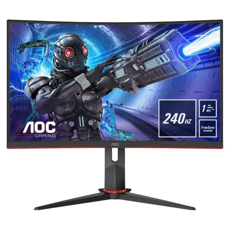 AOC LCD herní C32G2ZE 31,5" zakřivený VA/1920x1080@240Hz/0,5ms/300cd/HDMI/DP/VESA (C32G2ZE/BK)