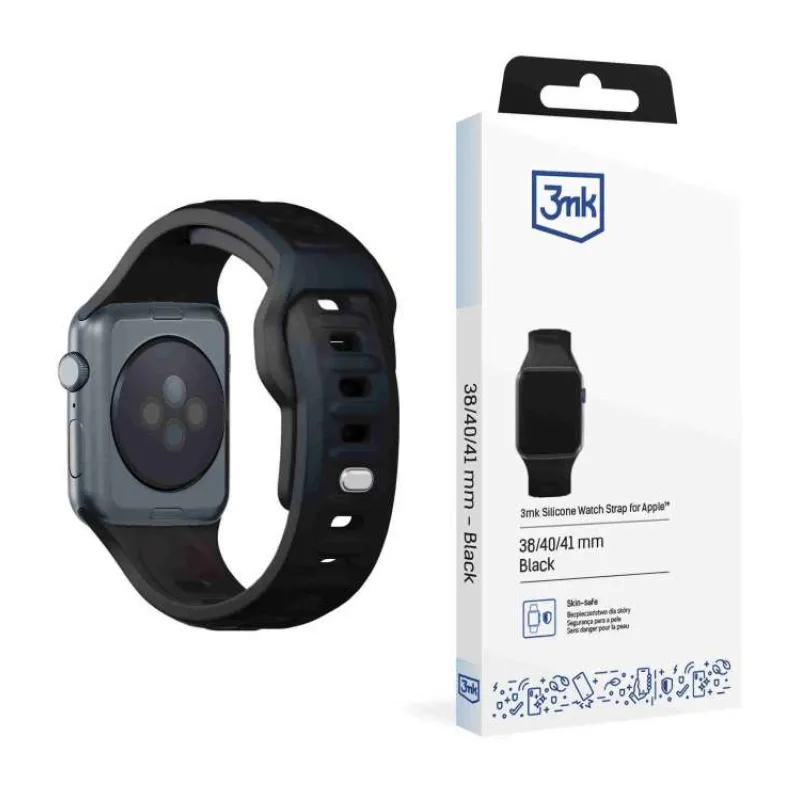 3mk řemínek Watch Strap pro Apple 38/40/41 mm Black (5903108565578)