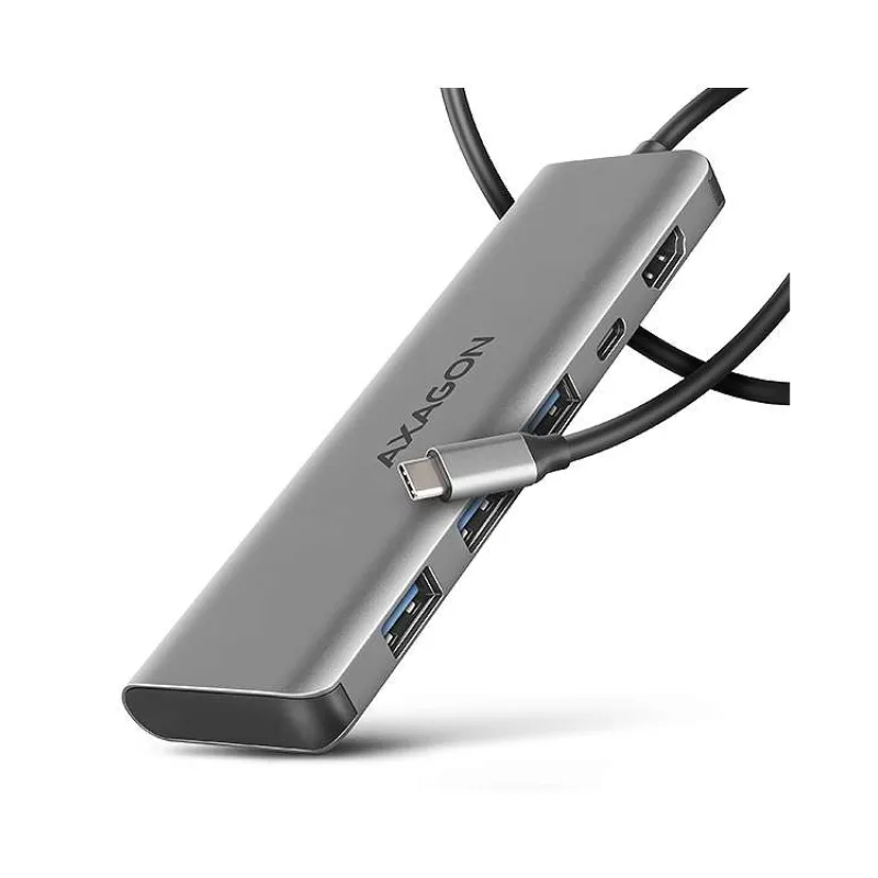 AXAGON HMC-5H, USB 5Gbps hub, 3x USB-A, HDMI 4k/30Hz, PD 100W, kabel USB-C 100cm (HMC-5H)