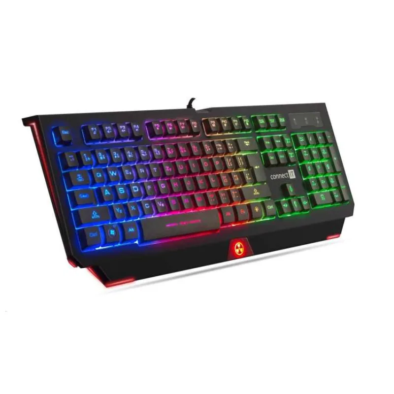 CONNECT IT BATTLE RNBW klávesnice pro hráče, vícebarevné podsvícení, USB (CI-1129)