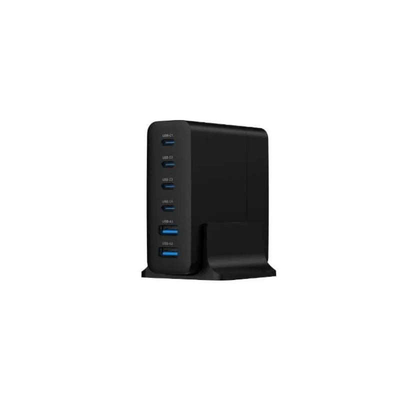 Gembird Universal charger 75W 2x USB-A, 4x USB-C (TA-UC-2A4C-PD75-01-BK)