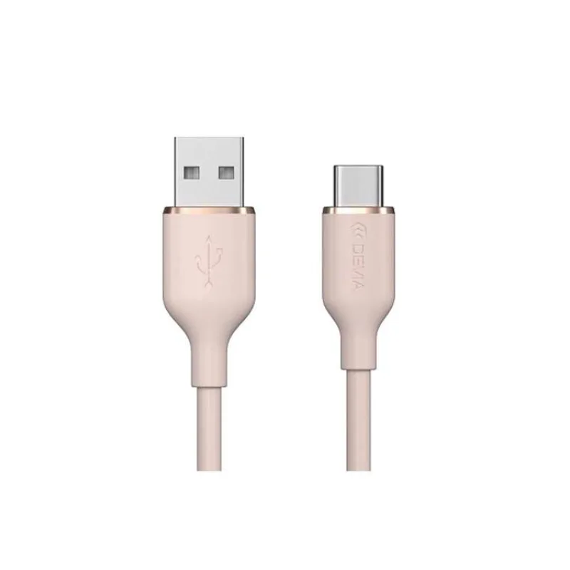Devia kábel USB-A to USB-C Jelly Series Silicone Cable 1.2m - Pink (6938595386640)