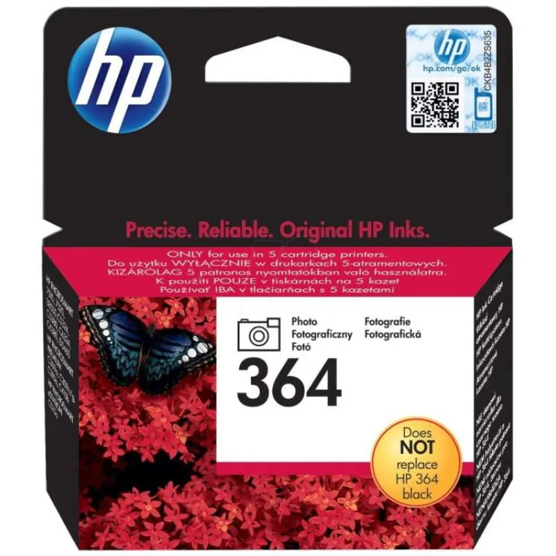 HP (364) inkoustová náplň Vivera photo černá CB317EE originál (CB317EE)