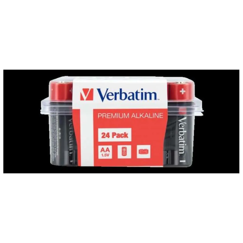 VERBATIM Alkalická Baterie AA 24 Pack / LR6 (49505)