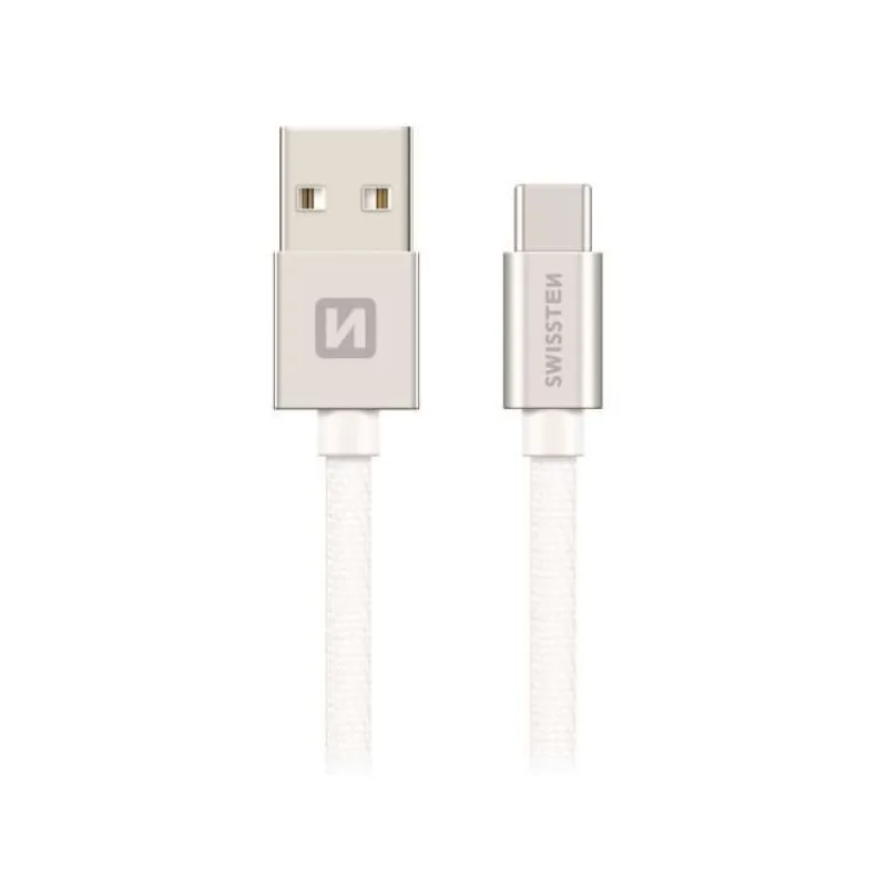 SWISSTEN DATA CABLE USB / USB-C TEXTILE 1,2M SILVER (71521203)