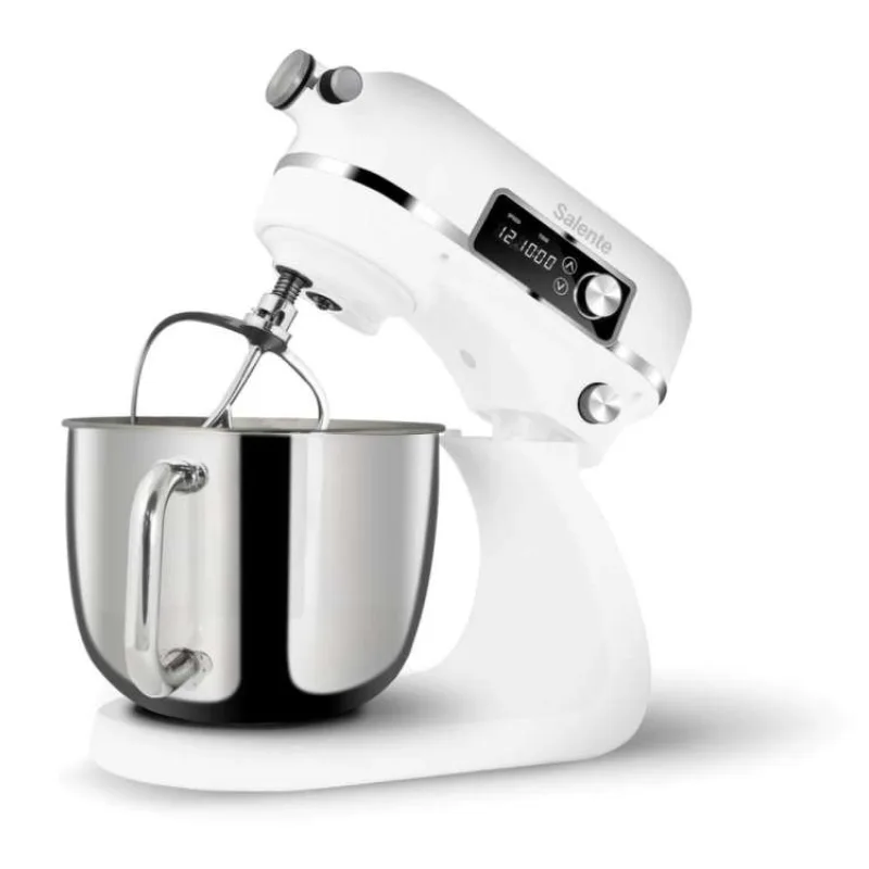 Salente DigiChef+, kuchynský robot, misa 6 litrov, celokovový, mäsomlynček, digitálny displej, biely (DIGICHEF+)