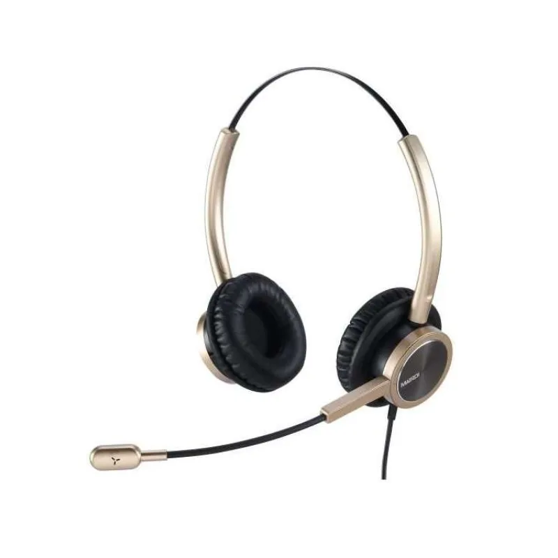 WELL Mairdi MRD-809DG, náhlavka dvojušná, gold (10001418)