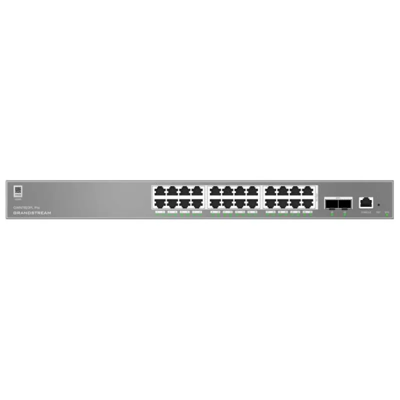 Grandstream GWN7803PL Pre L2++ Managed switch, 24x 1Gb RJ45, PoE+, SFP+, DHCP, CLI, VLAN (GWN7803PL Pro)