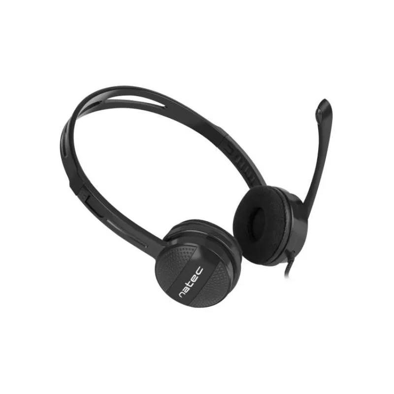 NATEC slúchadlá s mikrofónom CANARY, čierne (NSL-1295)