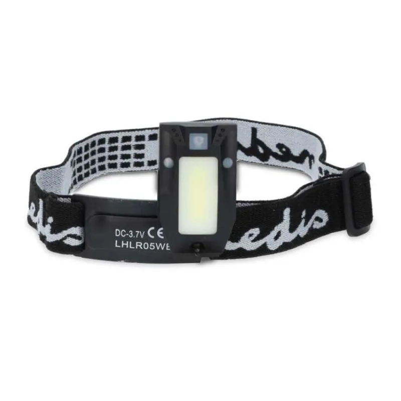 NEDIS LED čelovka/ 180 lm/ napájení z baterie/ napájení z USB/ 3.7 V DC/ včetně baterií/ dobíjecí/ černá (LHLR05WBK)