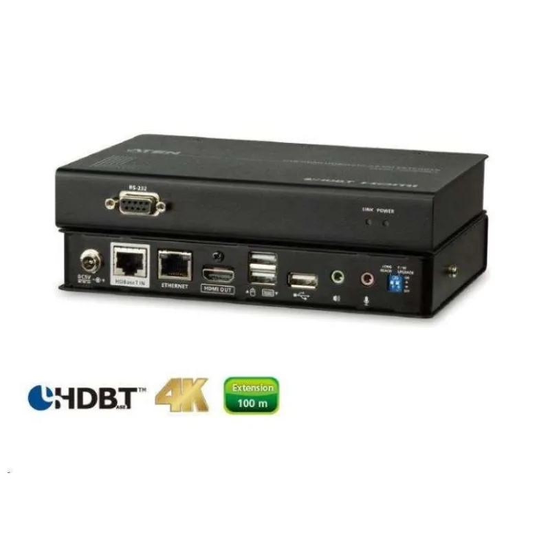ATEN HDMI Extender PC-konzola do 100m@4K, HDBaseT 2.0, USB + RS232 (CE-820)