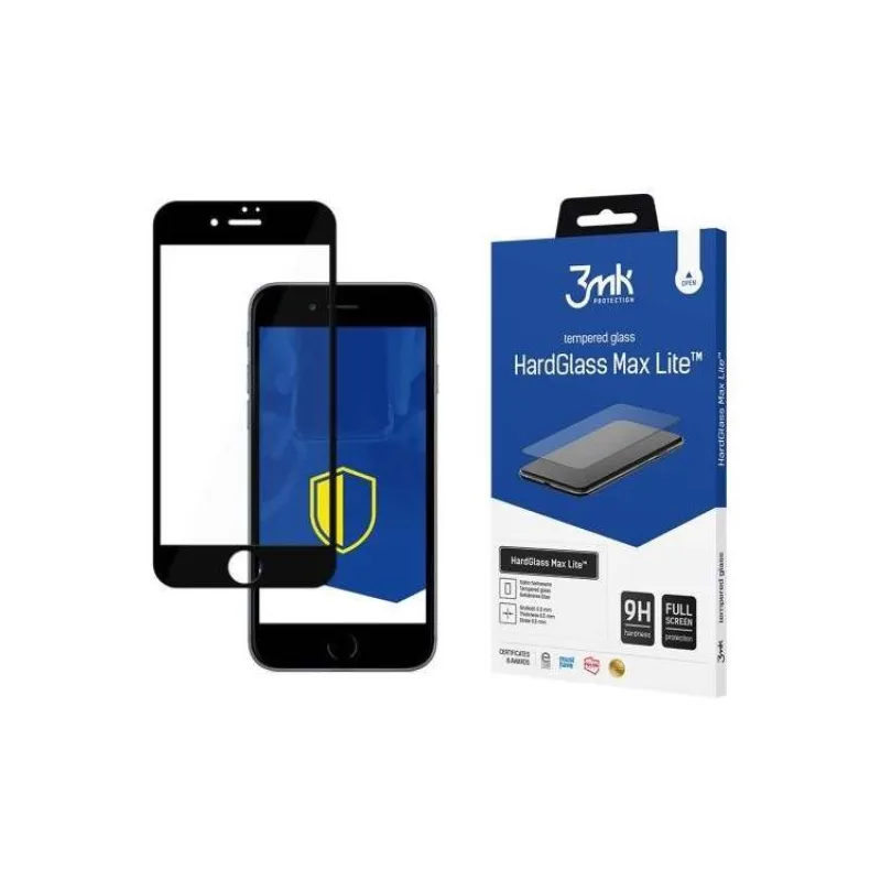 3mk tvrzené sklo HardGlass Max Lite Black pro Apple iPhone 7/8/SE 2020/2022 (5903108464758)