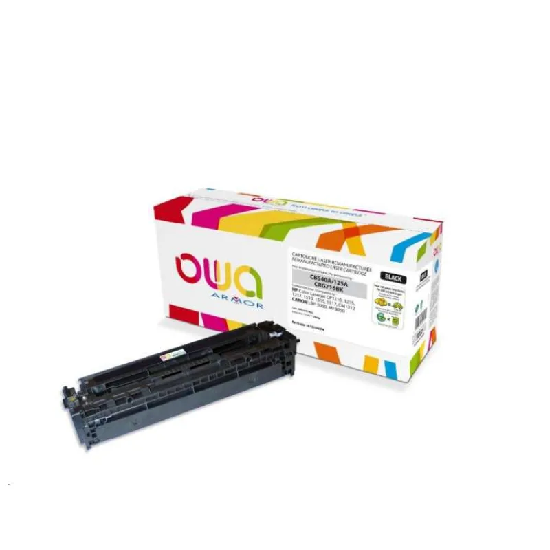 OWA Armor toner pre HP Color Laserjet CP1210, 1215, 1510, 2200 strán, CB540A, čierna/čierna (K15104OW)